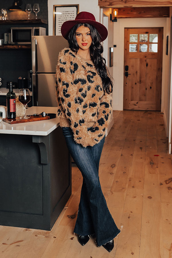 Sipping in Sedona Leopard Sweater Image - 2