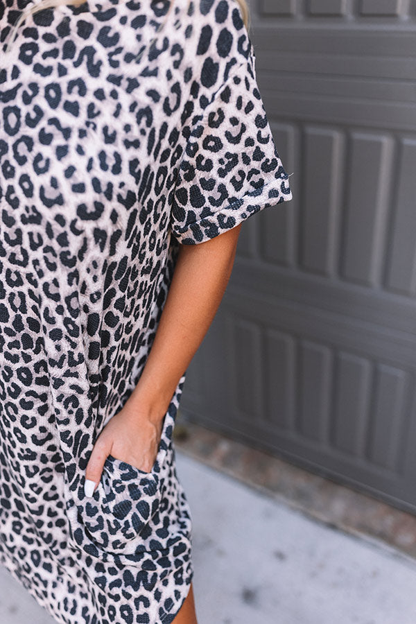 Feeling Fall Leopard Shift Dress Image - 5