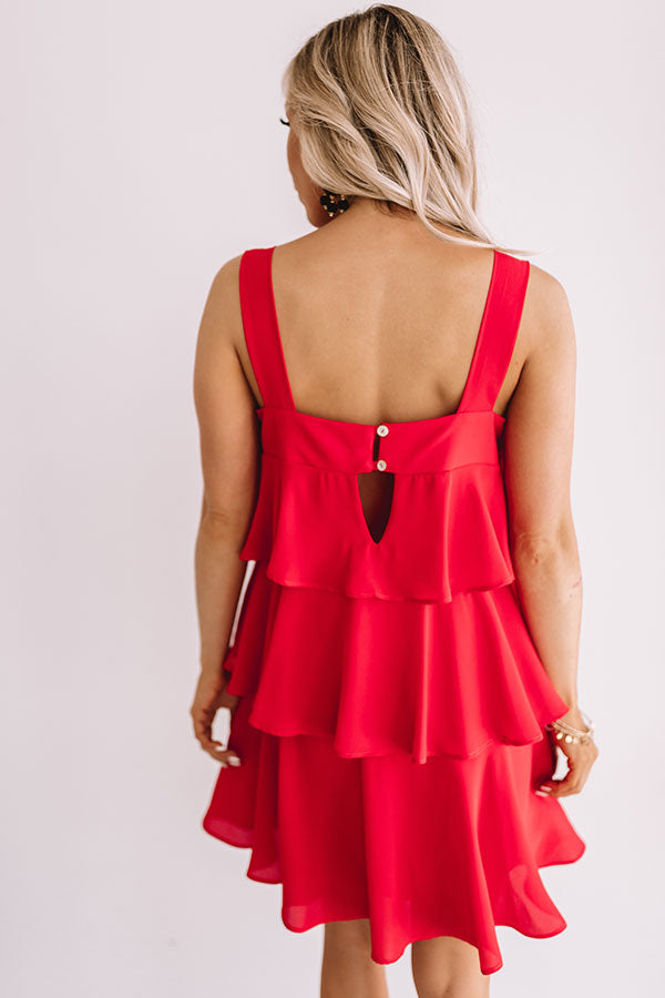 Darling Destination Tiered Dress in Red Image - 5