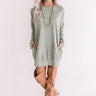 Street Style Tunic Sweater In Sage Image - 1