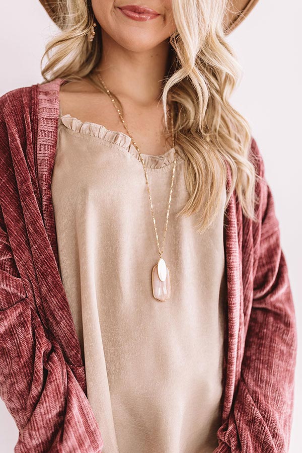 Love Language Semi Precious Necklace In Rose Quartz Image - 1