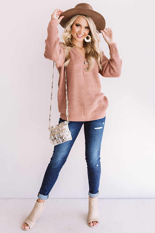 Warm Up Buttercup Knit Sweater In Blush Image - 1