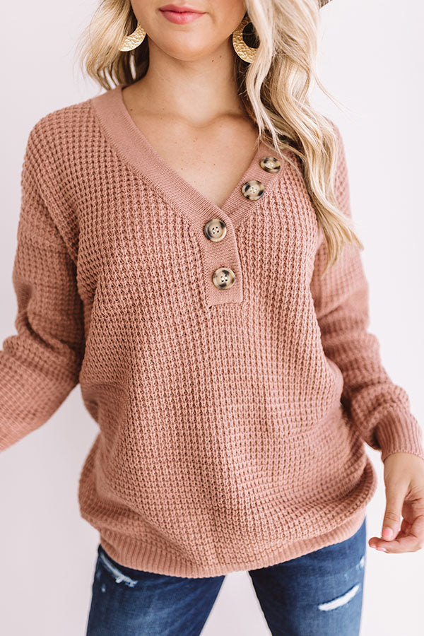 Warm Up Buttercup Knit Sweater In Blush Image - 4