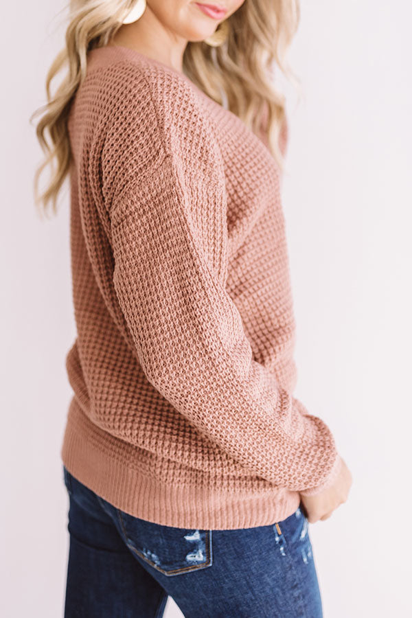 Warm Up Buttercup Knit Sweater In Blush Image - 5