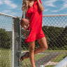 Spotted In The Stadium Shift Dress in Red Image - 1
