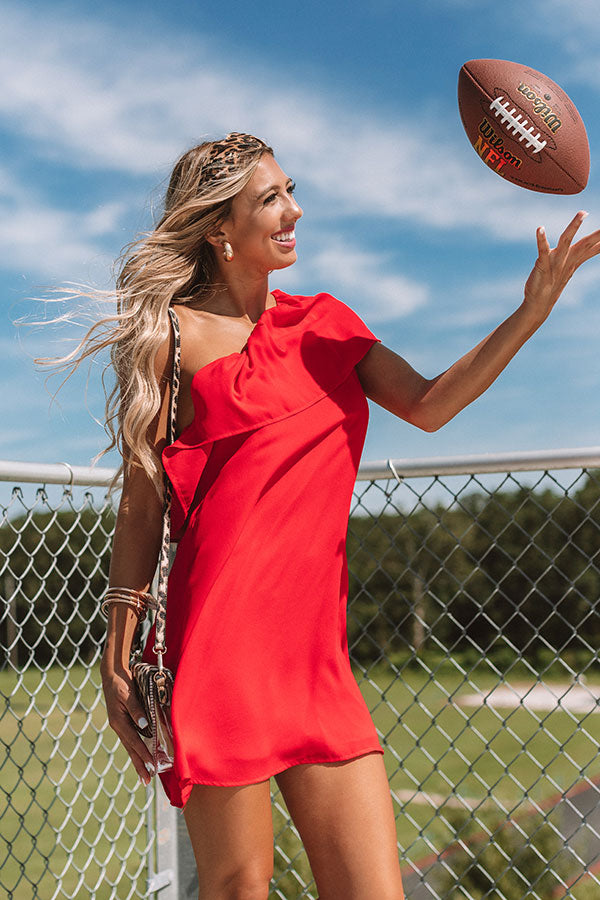 Spotted In The Stadium Shift Dress in Red Image - 2