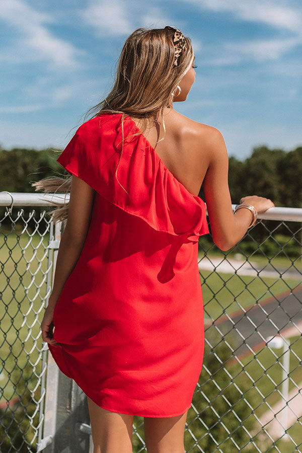 Spotted In The Stadium Shift Dress in Red Image - 4