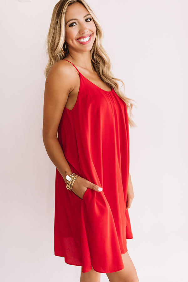 Tailgate Season Shift Dress in Red Image - 3