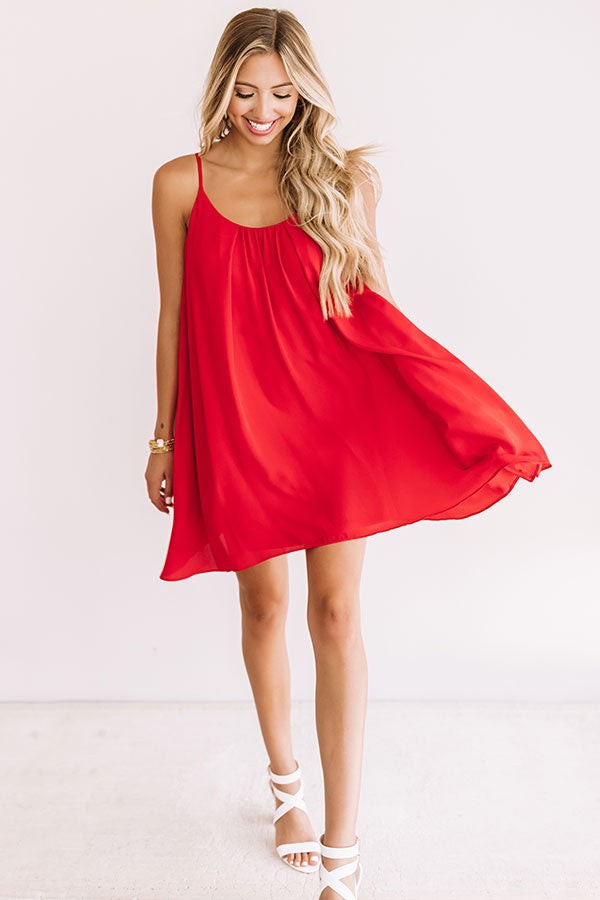 Tailgate Season Shift Dress in Red Image - 1