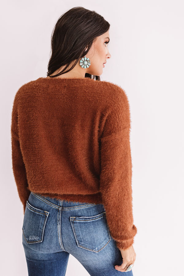 Cozier Than Ever Ultra Soft Sweater In Cinnamon Image - 5