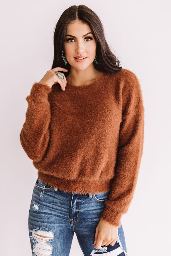 Cozier Than Ever Ultra Soft Sweater In Cinnamon Image - 1