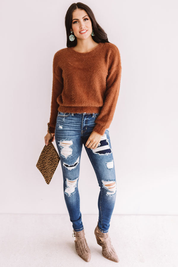 Cozier Than Ever Ultra Soft Sweater In Cinnamon Image - 4