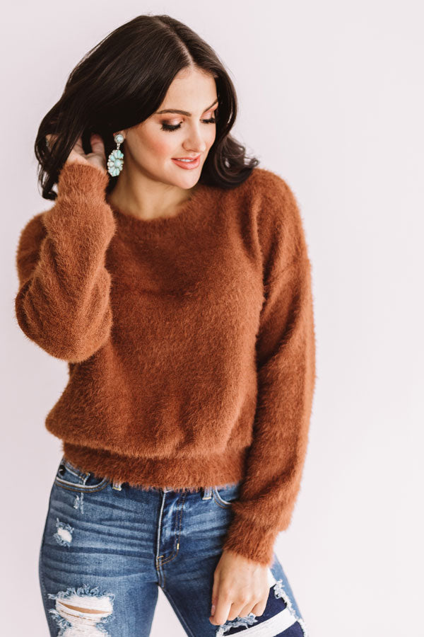 Cozier Than Ever Ultra Soft Sweater In Cinnamon Image - 2
