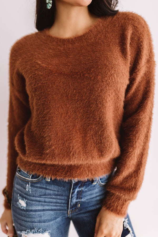 Cozier Than Ever Ultra Soft Sweater In Cinnamon Image - 3