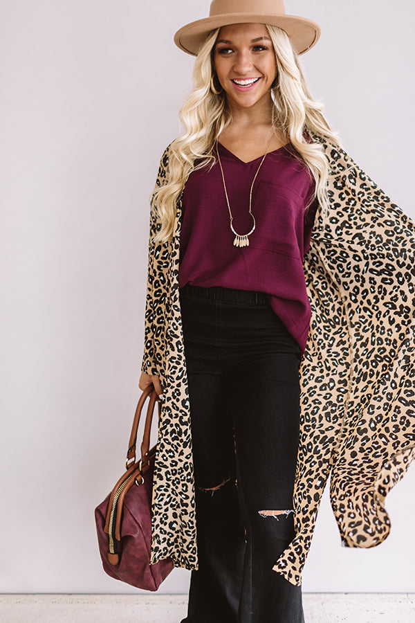 Wine Country Leopard Duster Image - 4