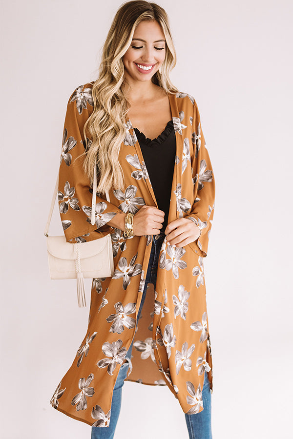 Wine Country Floral Duster