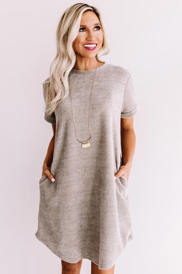 Sedona Sunrise Shift Dress In Grey Image - 1