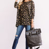 Spotted On The Runway Leopard Shift Top In Olive Image - 1