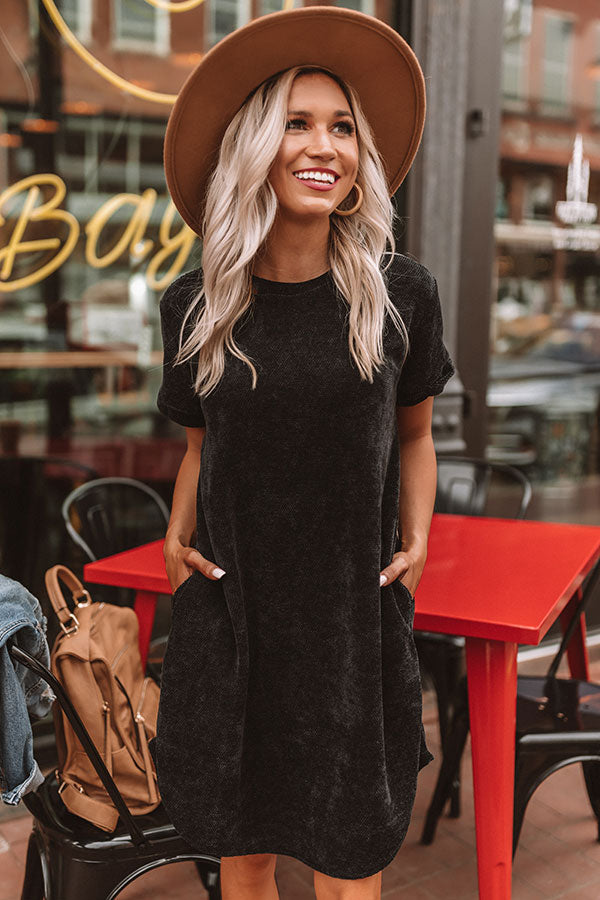 Sedona Sunrise Shift Dress In Black Image - 2