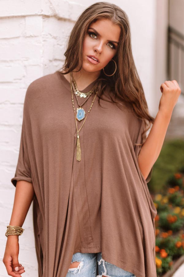 Kisses By Midnight Shift Tunic In Brown Image - 1