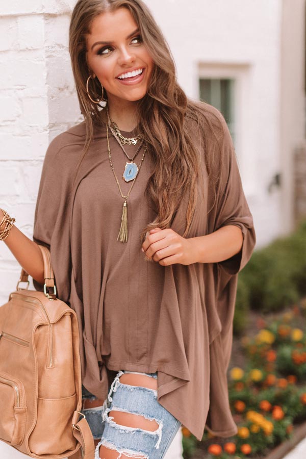 Kisses By Midnight Shift Tunic In Brown Image - 2