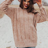 Lattes And Snuggles Cable Knit Chenille Sweater In Iced Latte Image - 1