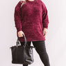 Cozy Celebration Chenille Sweater In Windsor Wine Curves Image - 1