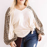 Spotted in Brooklyn Waffle Knit Shift Top In Cream Curves Image - 1