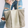 Brunch And Bonding Faux Leather Tote In Sage Image - 1