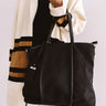 Brunch And Bonding Faux Leather Tote In Black Image - 1