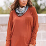 Southern Breeze Shift Top in Rust Image - 1