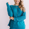 Southern Breeze Shift Top in Teal Image - 1