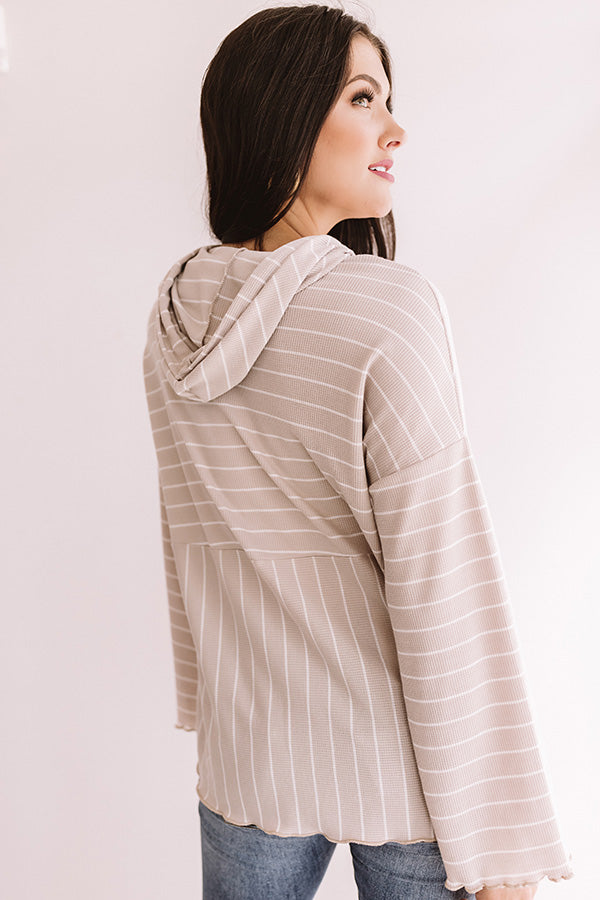 Warm Embrace Stripe Shift Sweater In Iced Latte Image - 5