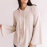 Warm Embrace Stripe Shift Sweater In Iced Latte Image - 1