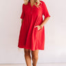 Southern Saturday Babydoll Dress in Red Image - 1