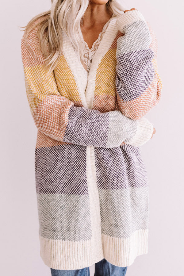 Simply Amazing Blush Stripe Knit Cardigan