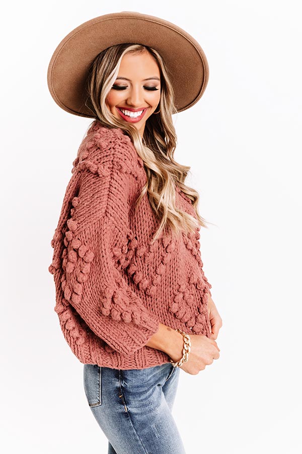 Lover Of Life Hand-Knit Sweater In Blush Image - 2