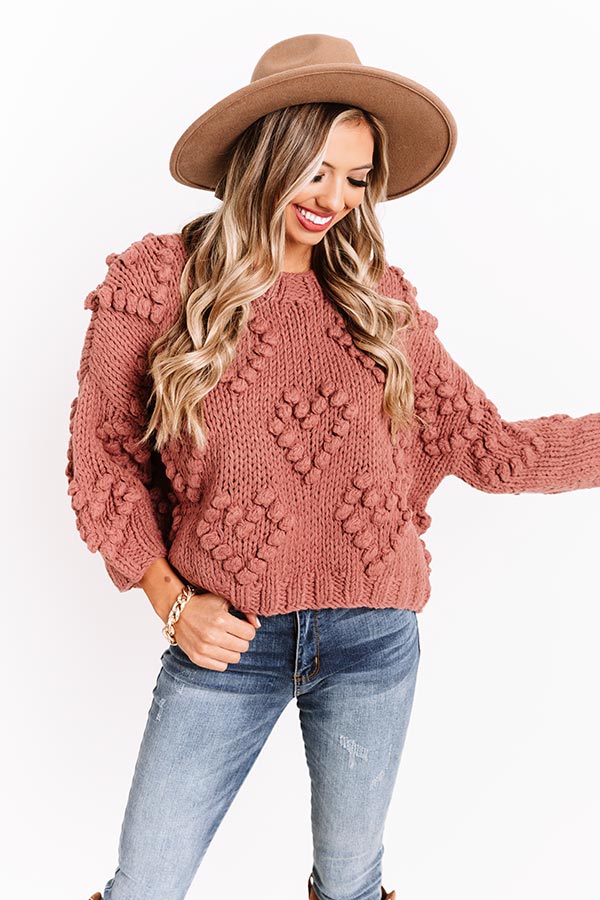Lover Of Life Hand-Knit Sweater In Blush Image - 1