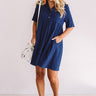 Southern Saturday Babydoll Dress in Navy Image - 1