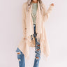 Feeling Sweet Fringe Cardigan In Champagne Image - 1