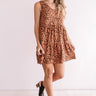 Chic Success Leopard Babydoll Dress In Brown Image - 1