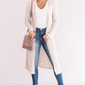 Simply Swept Away Ribbed Cardigan In Birch Image - 1