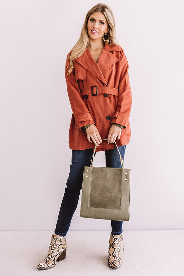 Manhattan Breeze Light Weight Jacket In Rust Image - 1