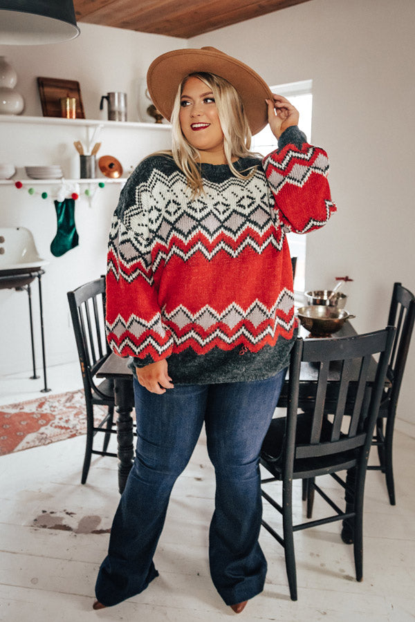 Mountain Views Shift Sweater Curves Image - 2