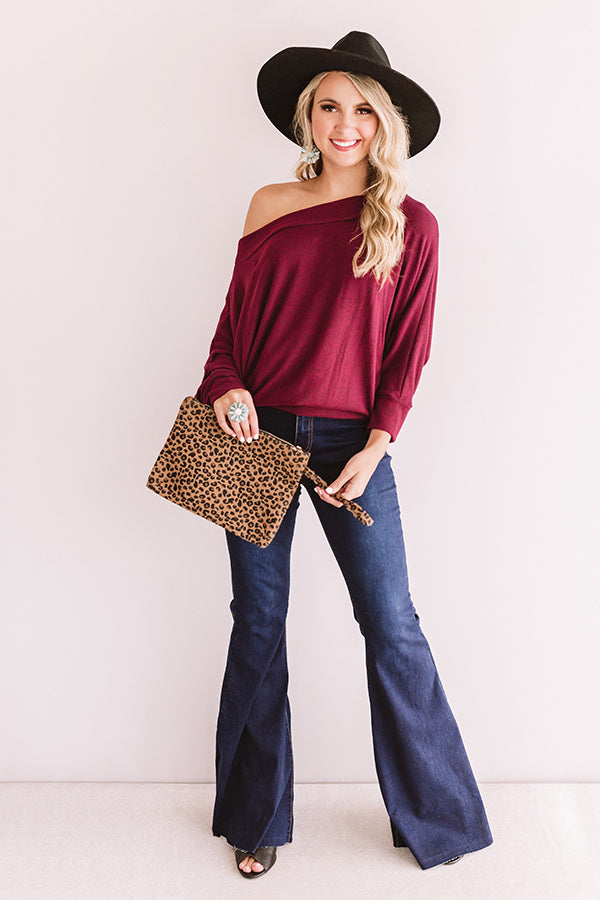 Autumn's Arrival Shift Top In Wine Image - 3