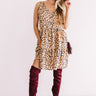 Chic Success Leopard Babydoll Dress In Iced Latte Image - 1