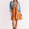 Brooklyn Happy Hour Shift Dress In Pumpkin Image - 1