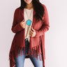 Feeling Sweet Fringe Cardigan In Rustic Rose Image - 1