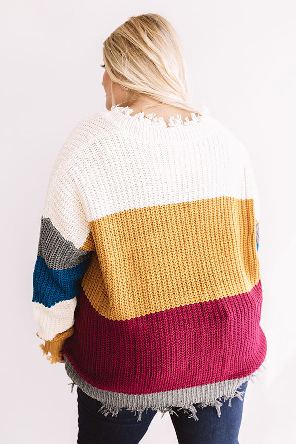 Cabinside Cuddles Knit Sweater In Ivory Curves Image - 4