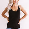 Free Spirit Ribbed Tank In Black Image - 1